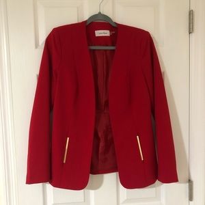 Red Calvin Klein Blazer